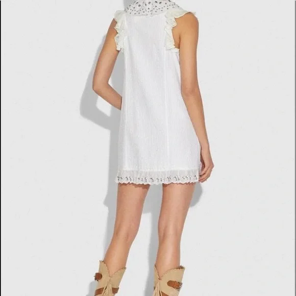 Coach ruffle prairie dress with studs size 4 - Picture 2 of 8